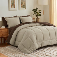 7-Piece Bed-in-a-Bag Set with Quilted Down Alternative Comforter