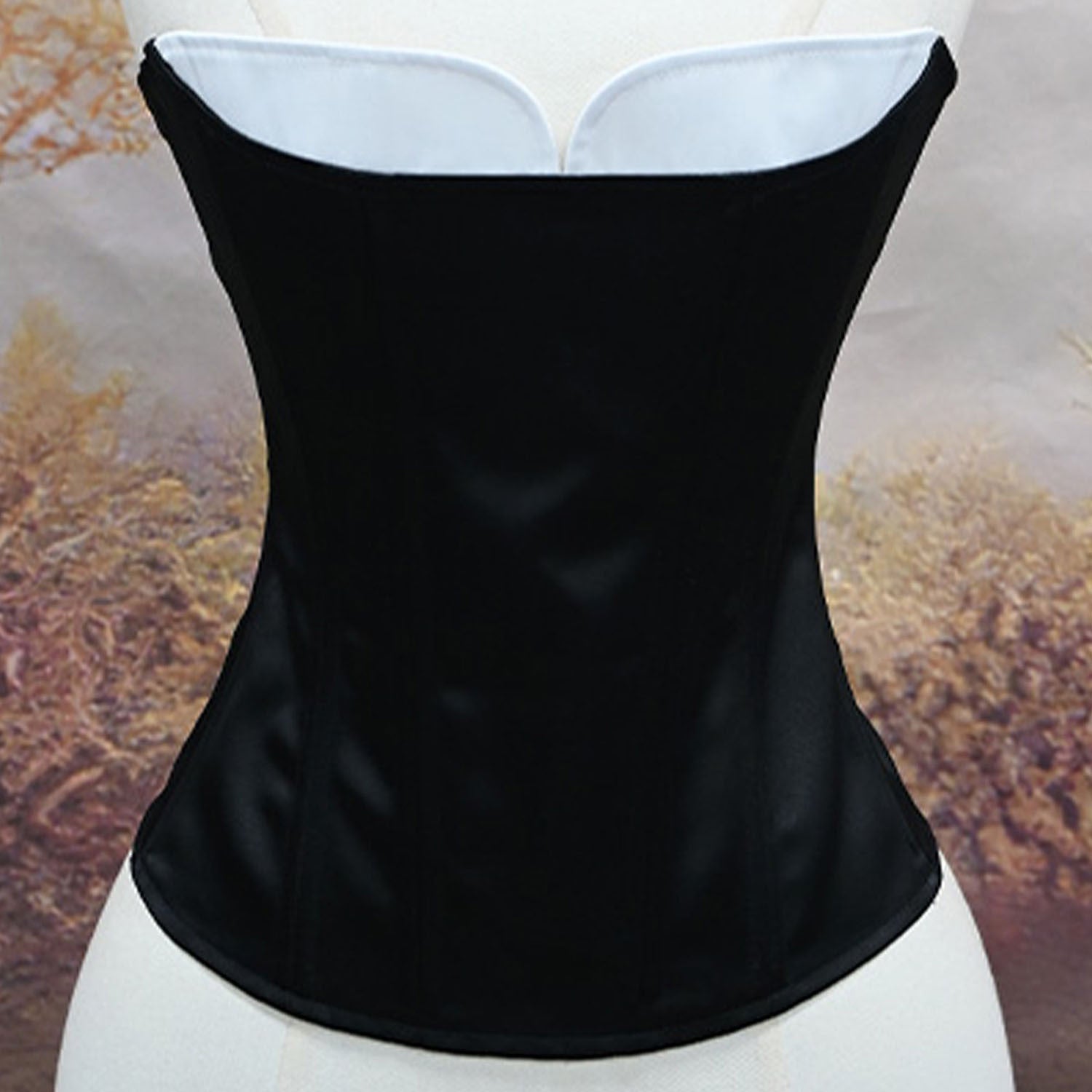Double Layer Steel Rib Contrast Color Corset – Push-Up Shapewear