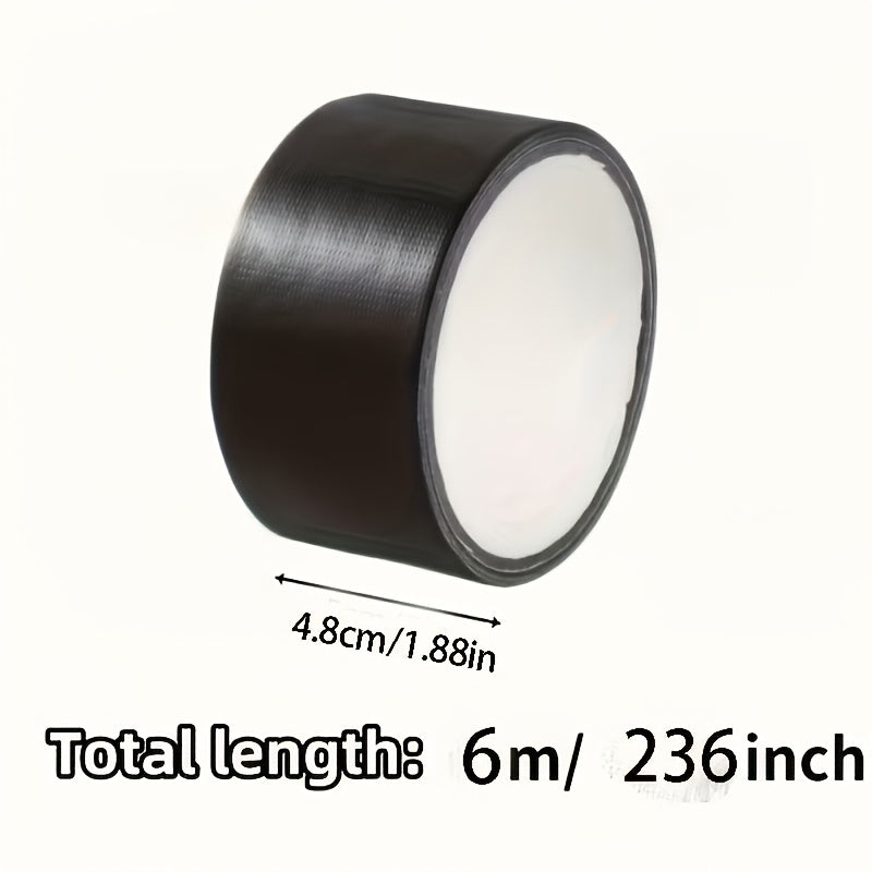 Heavy-Duty Black Cloth Repair Tape, 6 Meters