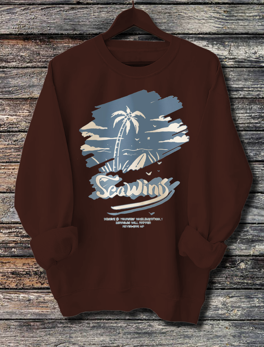Women's Long Sleeve Printed Casual Hoodie