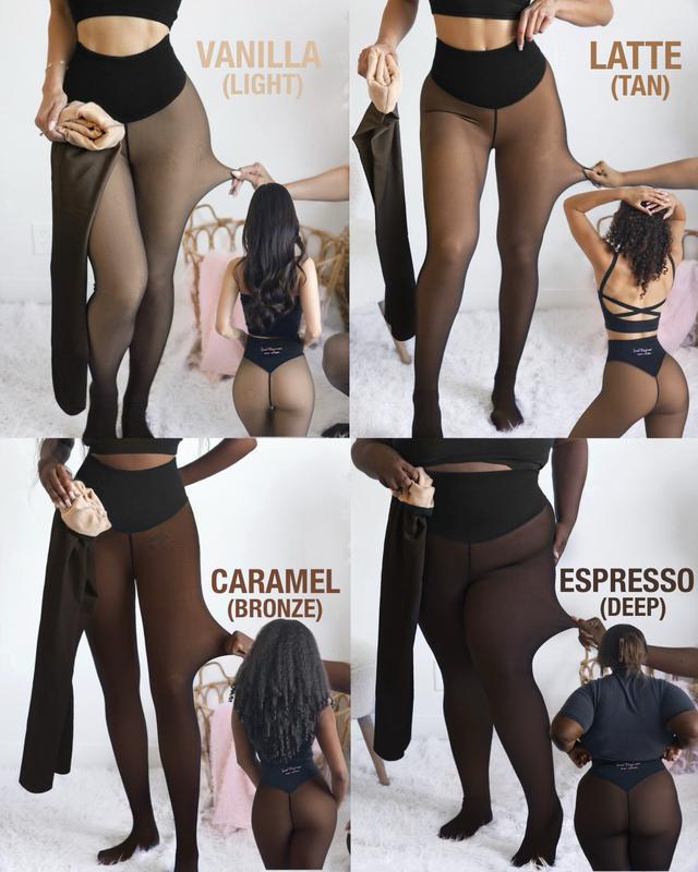 Winter Warm Translucent Fleece-Lined Shaping Leggings