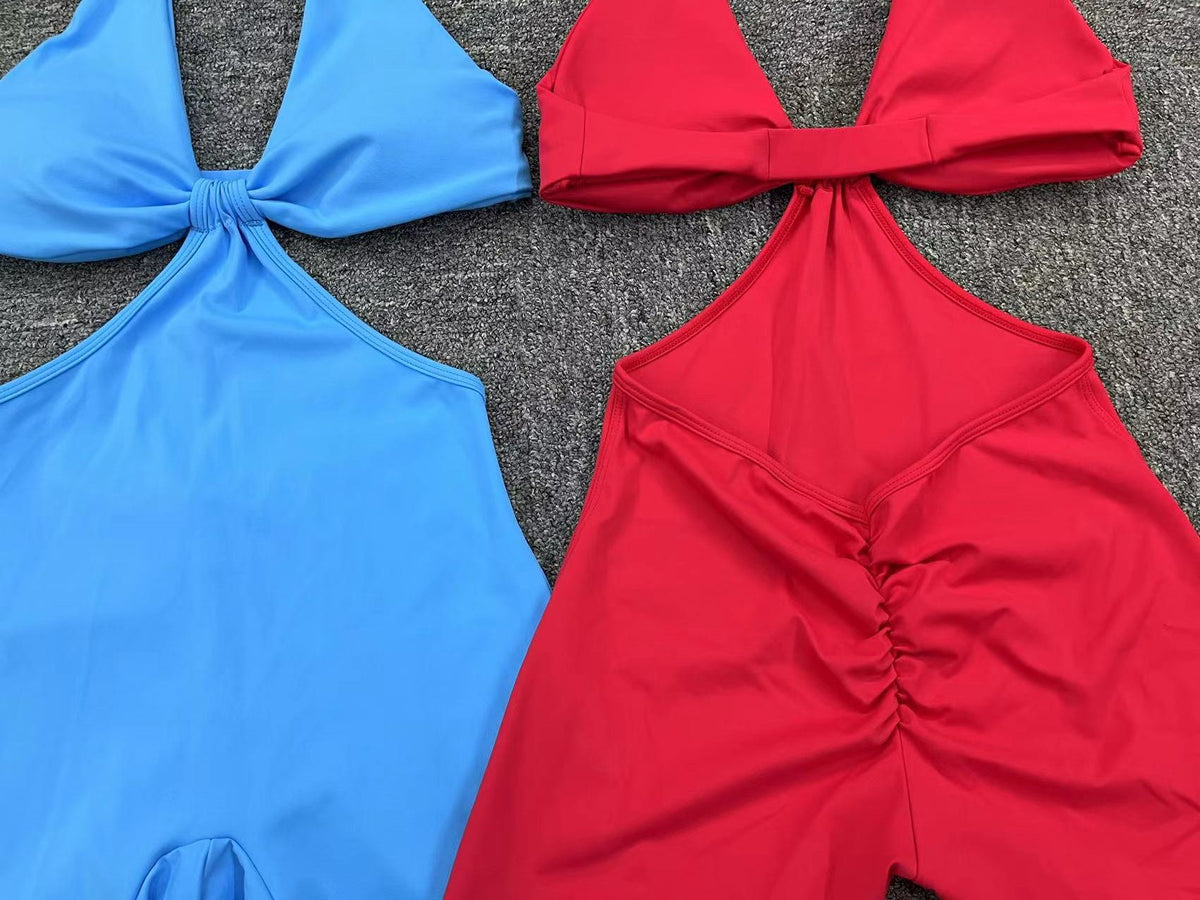 Seamless Two-Piece Fitness Yoga Jumpsuit for Workout