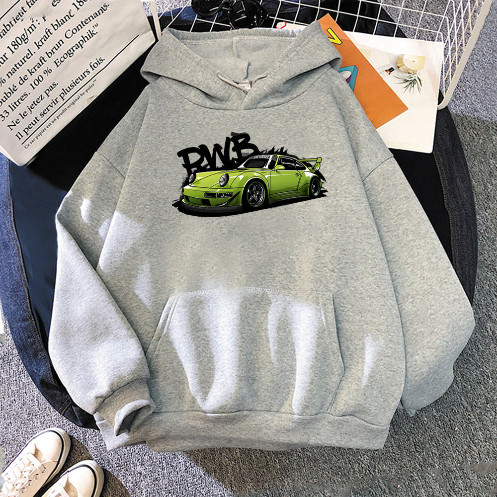 Initial D Porsche RWB Graphic Hoodie - Cozy Streetwear Sweatshirt