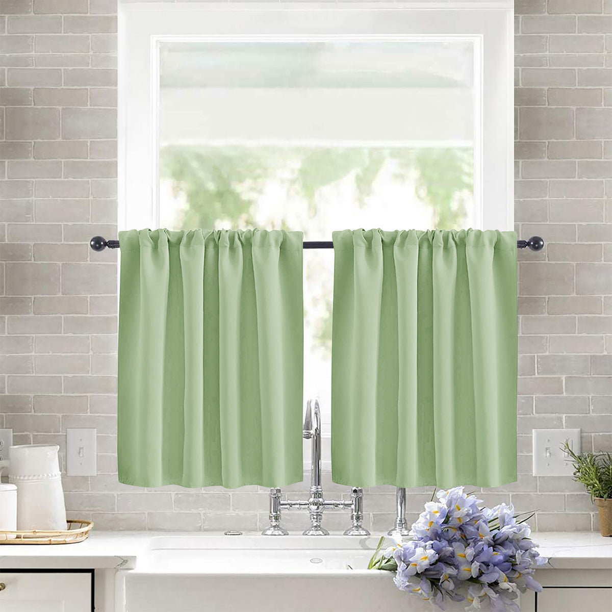 Shade Solid-color High-precision Short Curtain