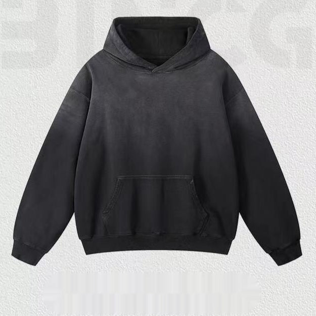 Casual Distressed Hooded Couple Sweater