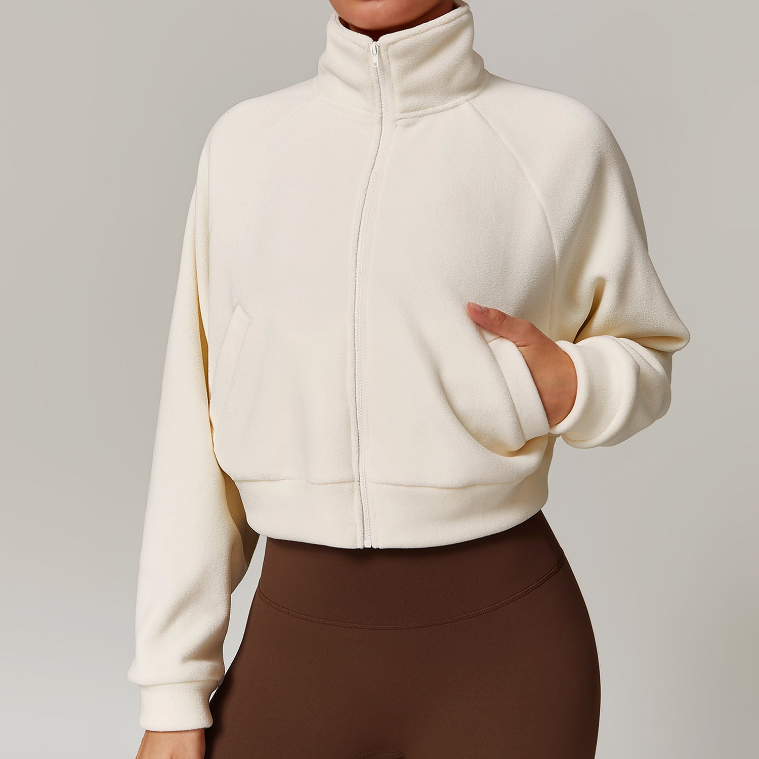Women's Stand Collar Warm Yoga Jacket
