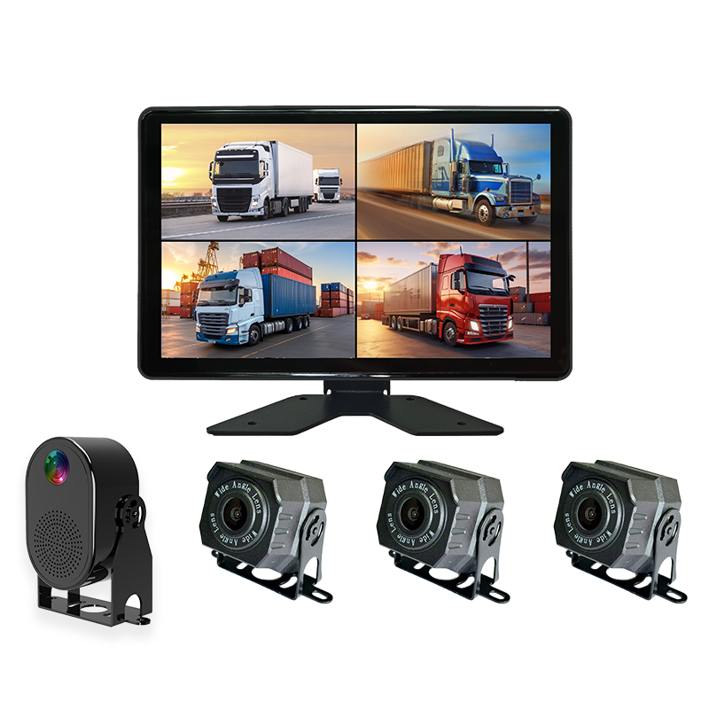 4G Car Safety Monitor with 4 Cameras