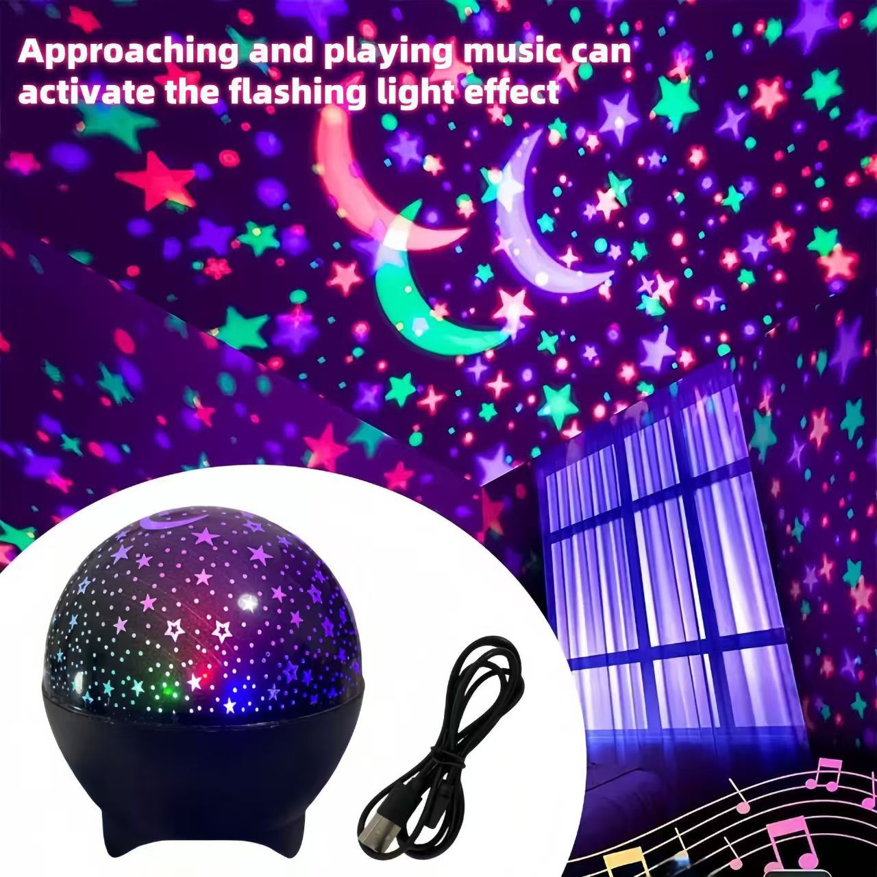Starry Night Sky Projection Lamp for Kids