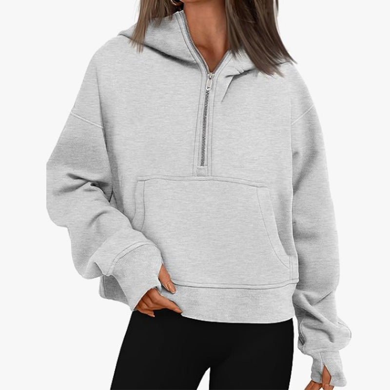 Cozy Oversized Zip-Up Hoodie for Fall & Winter