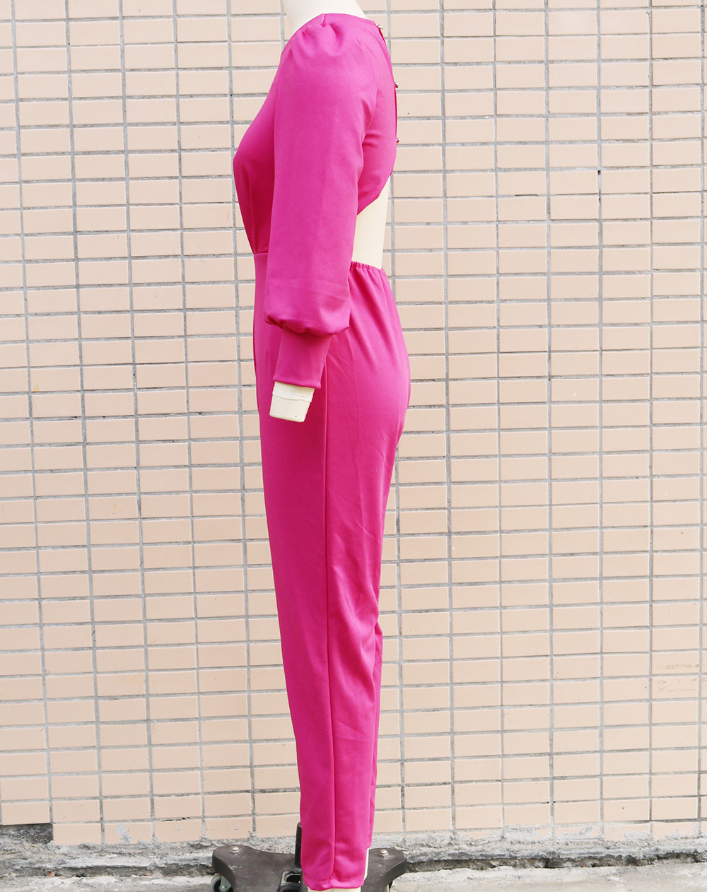 Women's Backless Slim Fit Long Sleeve Jumpsuit