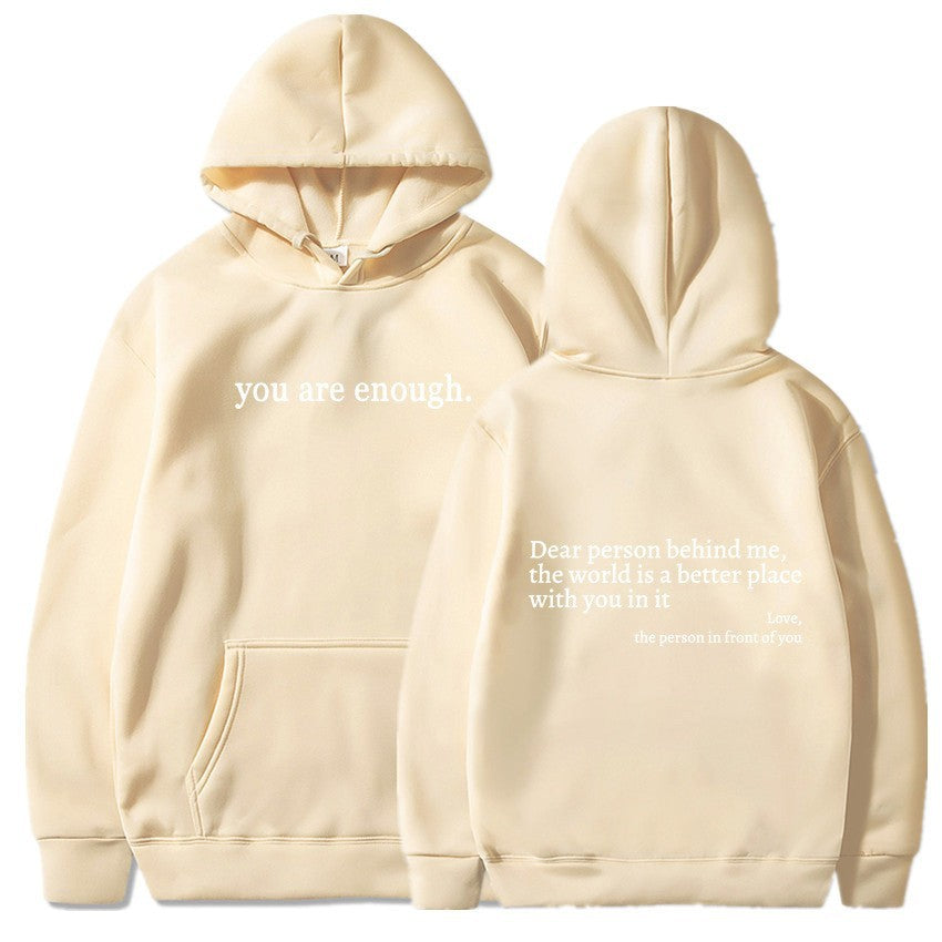 Women's Brushed Letter Hoodie Cozy Fleece Pullover