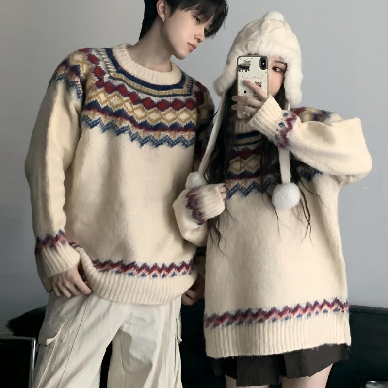 Thick Retro Hong Kong Style Warm Soft Glutinous Sweater
