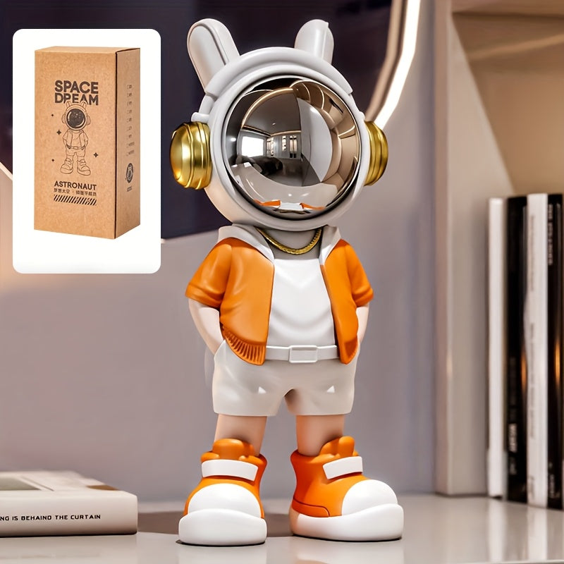 Astronaut desk ornament in vibrant colors modern living room decor