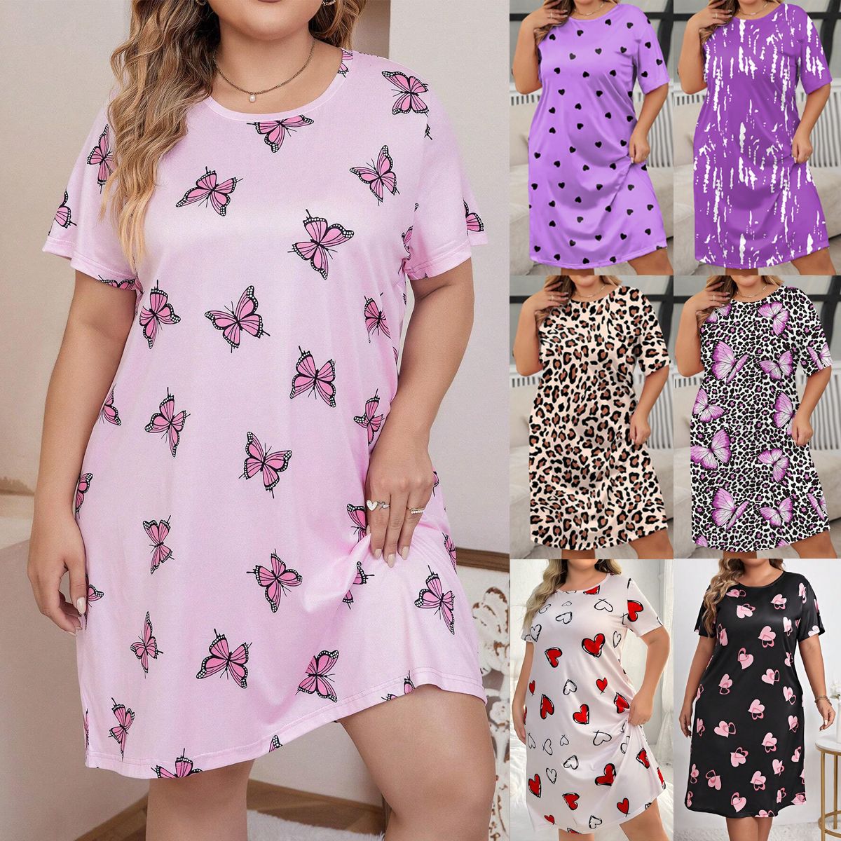 High-elasticity Crew-neck Dress for Women