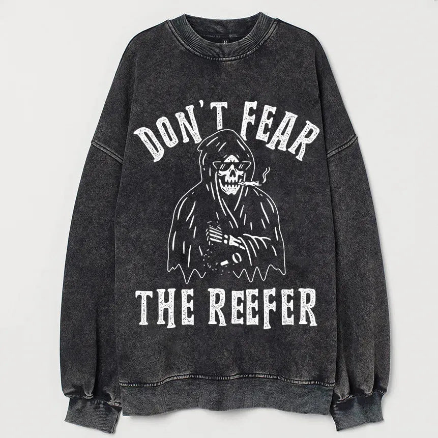 3D Printed Casual Drop-Shoulder Sweatshirt