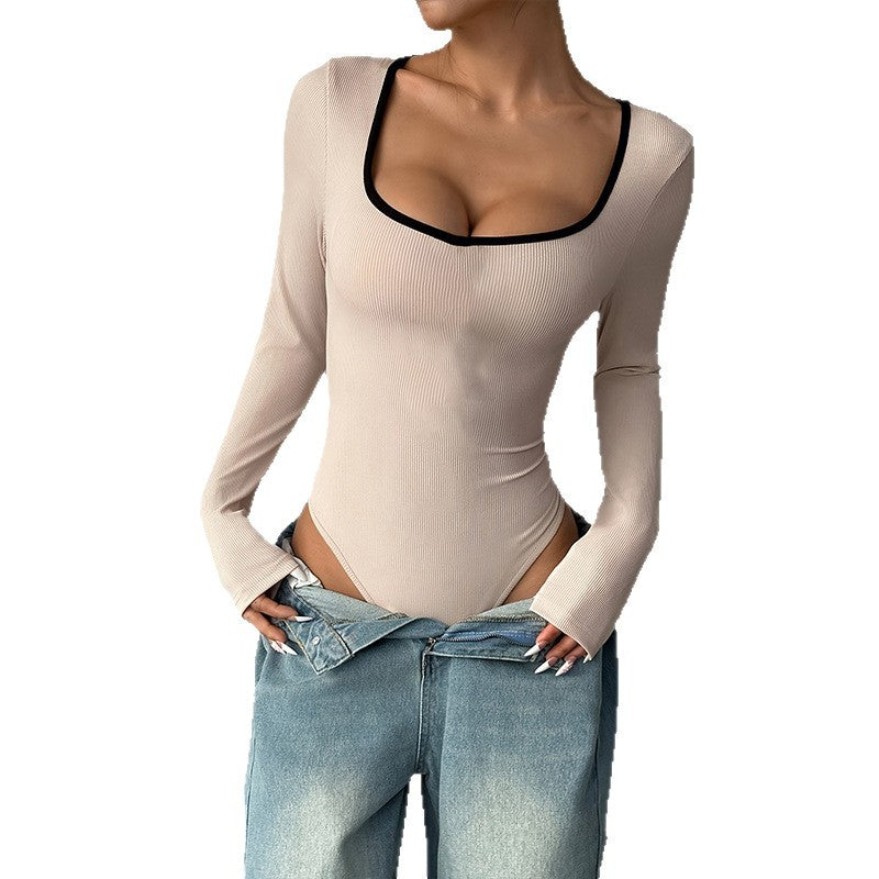 Women's Slim Fit Patchwork Streetwear Jumpsuit