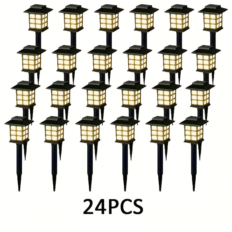 24/12/6pcs Halloween Solar Outdoor Lights, IP44 Waterproof Walkway Lights, LED Landscape Lighting Garden Lights, Suitable For Walkways, Driveways, Courtyards And Lawns, Solar Garden Decorations...