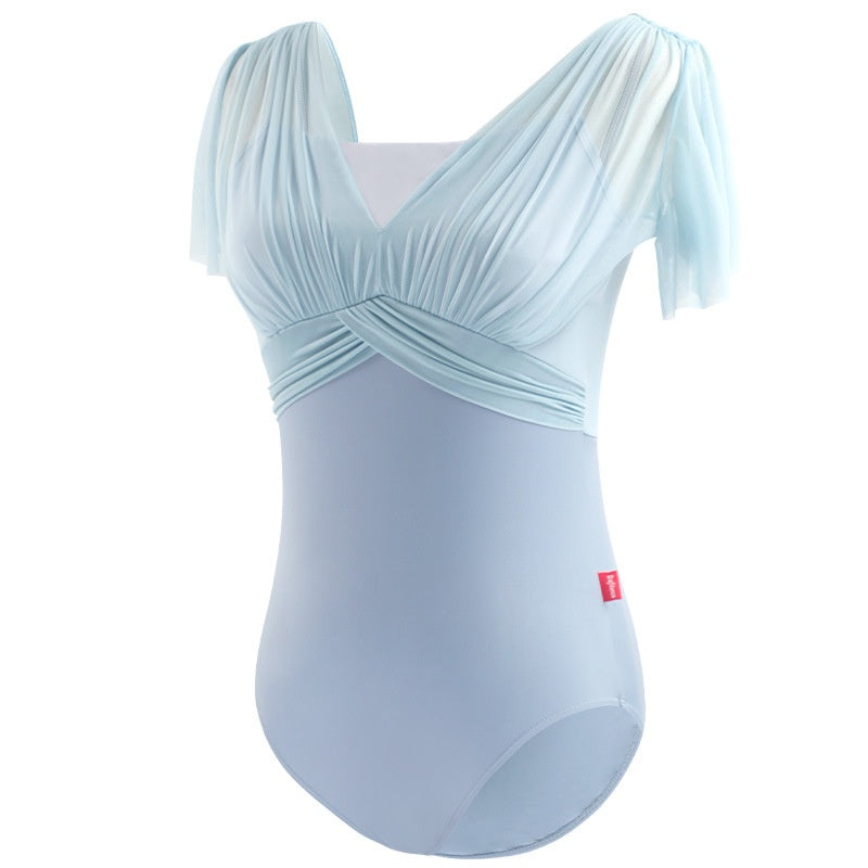 Dancewear Classical Dance Costume Summer Pleated Mock Two-Piece Jumpsuit