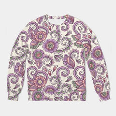 3D Geometric Pattern Printed Casual Oversize Round Neck Sweater