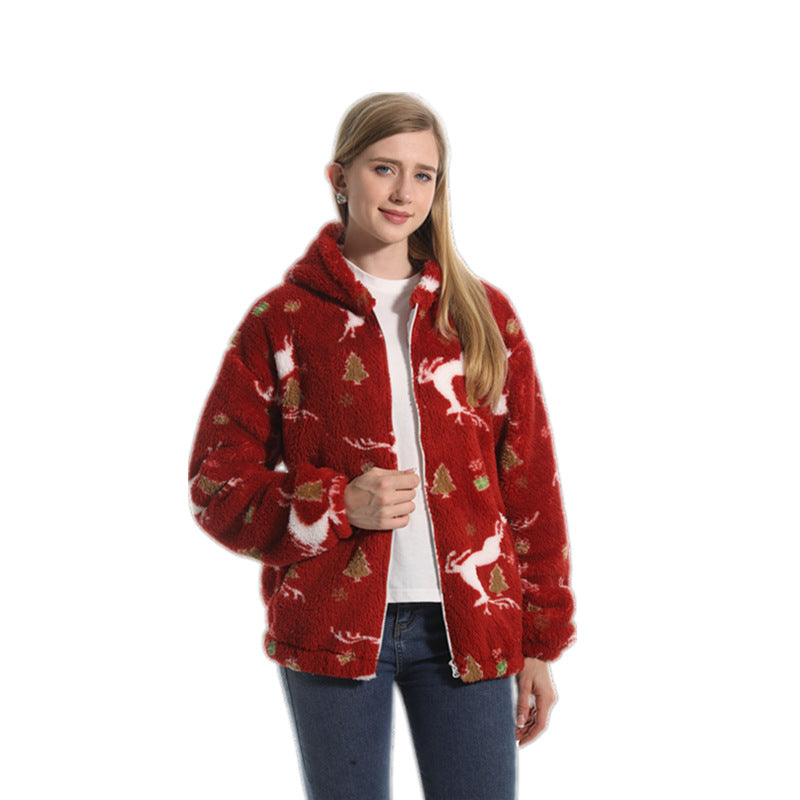 Women's Fleece-Lined Thick Hooded Jacket