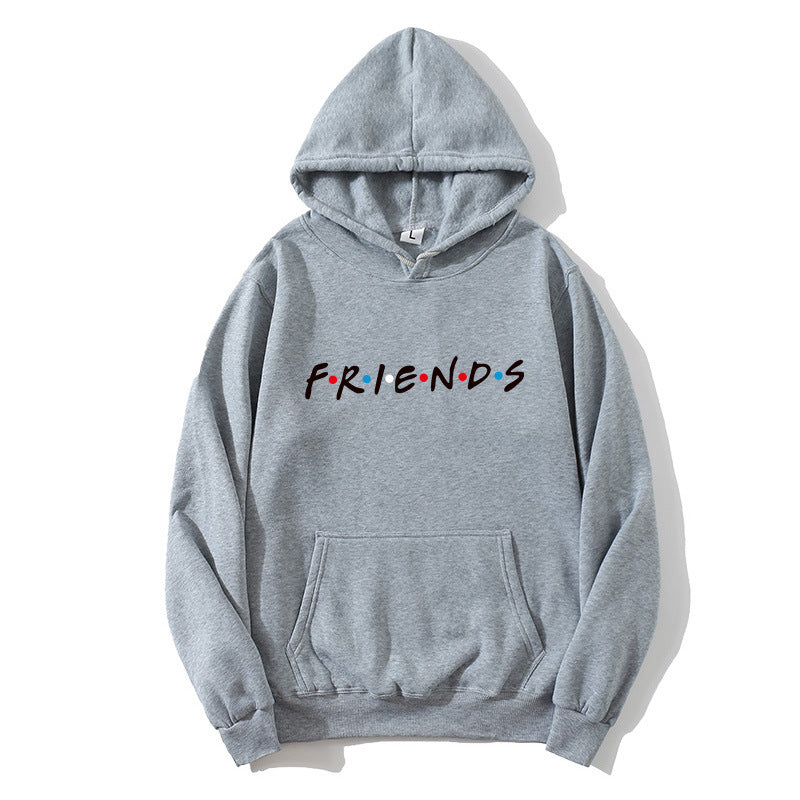 Women's Letter Print Long Sleeve Hooded Sweatshirt