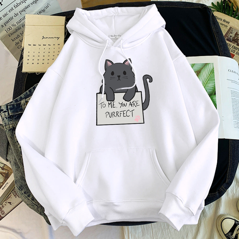 Girls Solid Color Cozy Long-Sleeve Hoodie