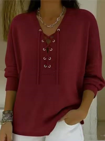 Hooded Knitted Pullover Long Sleeved Sweater