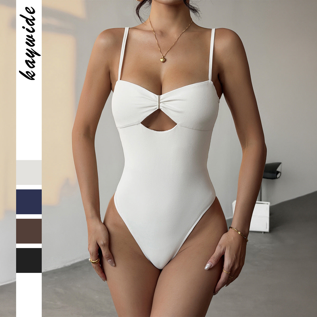 Tight-fitting Womens Halter Swimsuit Bodysuit