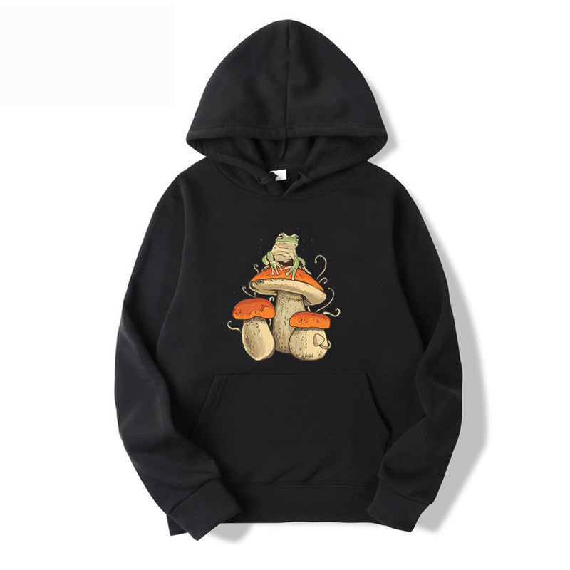 Letter Print Kangaroo Pocket Drawstring Hoodie
