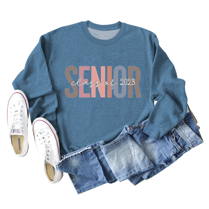 Women's Letter Print Casual Long Sleeve Loose Sweater