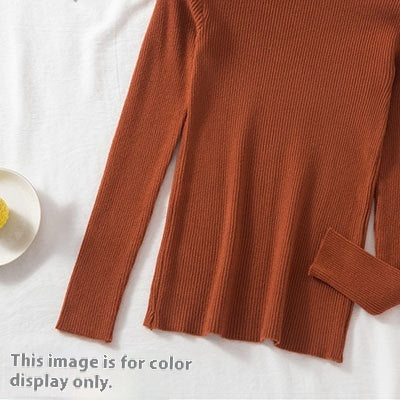 Women's Half Turtleneck Sweater Long Sleeve Pullover Bottoming Shirt
