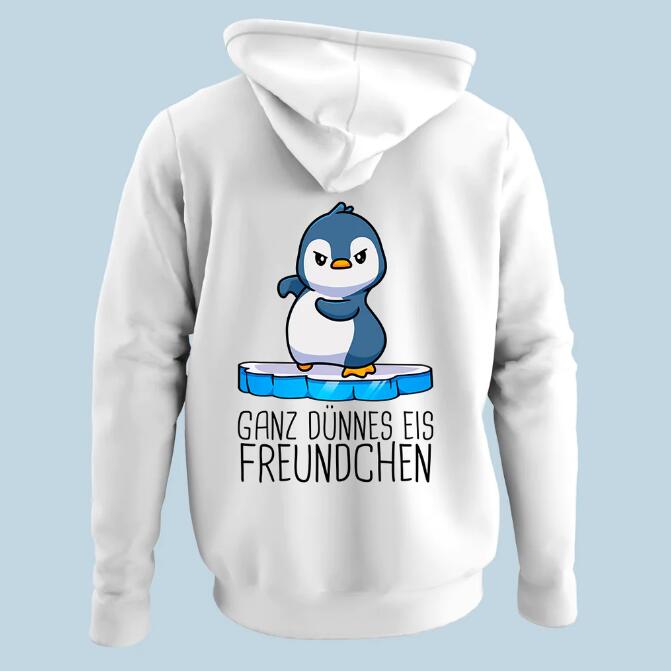 Cute Penguin Print Korean Oversized Hooded Sweatshirt