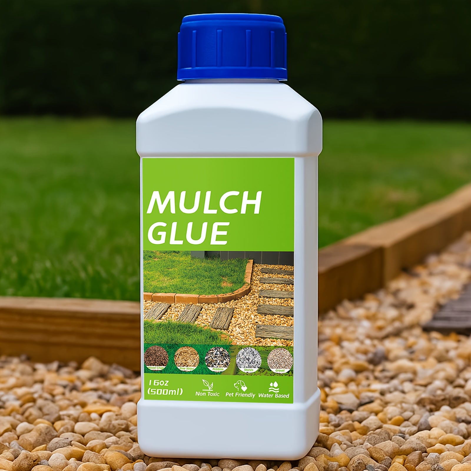 1 Gallon Landscape Mulch Glue for Pea Gravel and Pine Straw