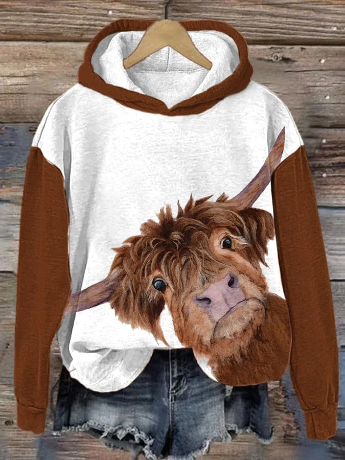 Haunted House 3D Bull Head Graphic Hoodie