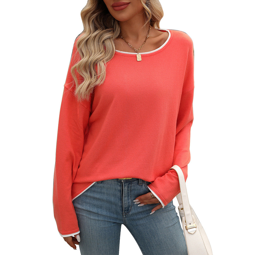 Cozy Colorblock Long Sleeve Pullover Sweater