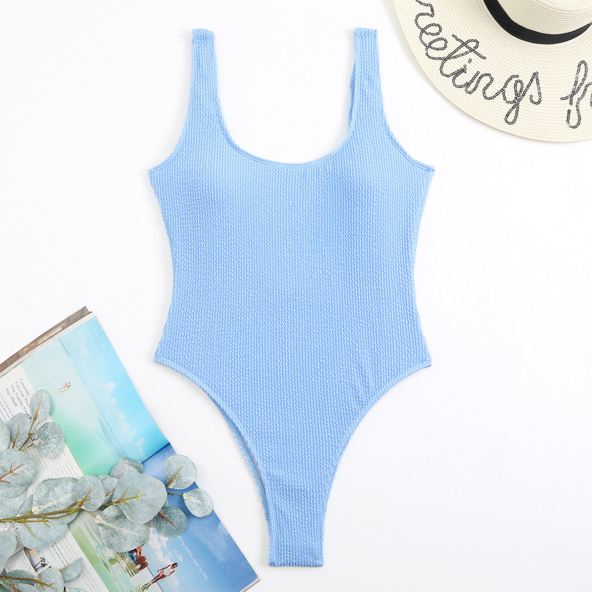 New Siamese Conservative Double-shoulder Strap Women's Swimsuit