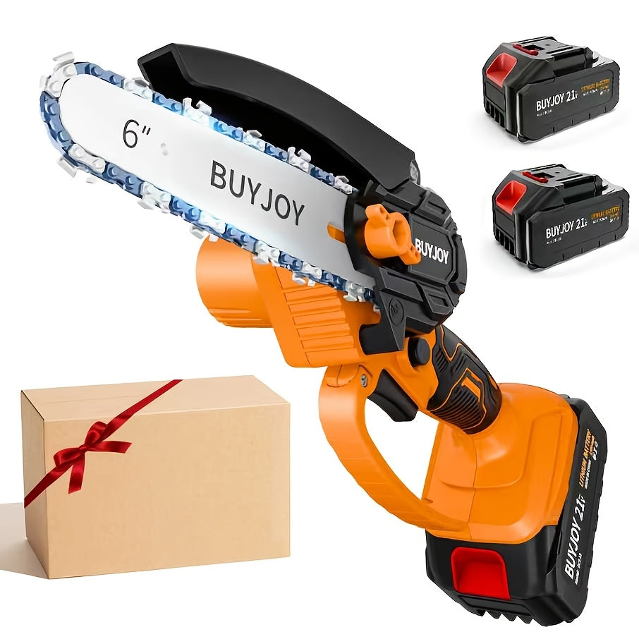 Mini Cordless Electric Pruning Chainsaw – Lightweight Handheld Saw with Splash Guard and Safety Lock