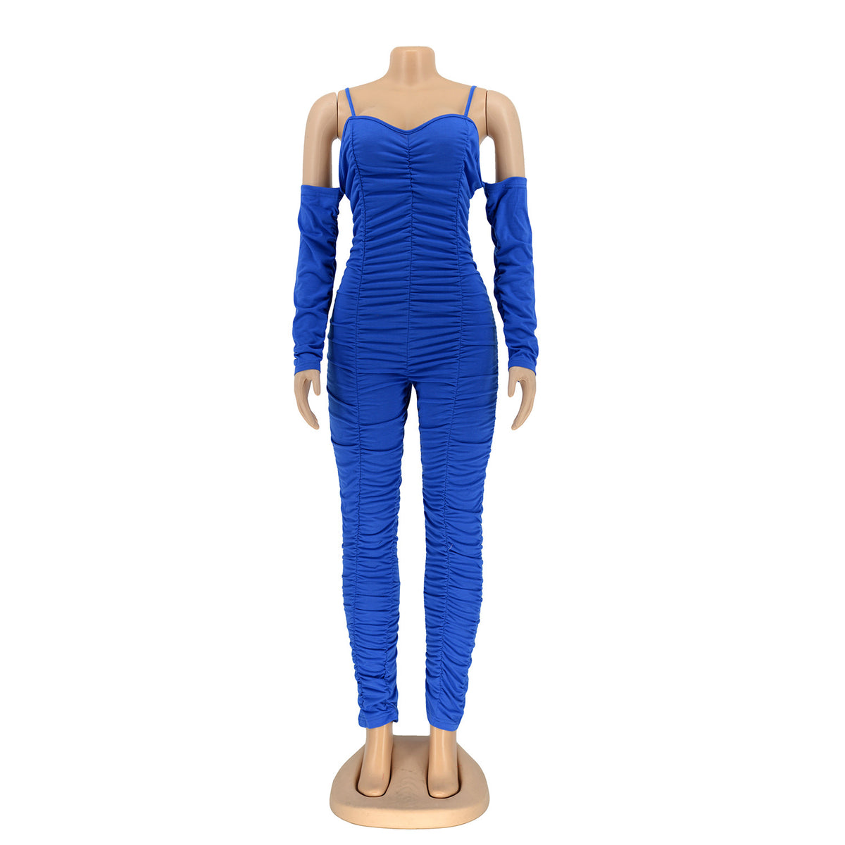 Tight Long Sleeve Spaghetti-strap Women's Jumpsuit