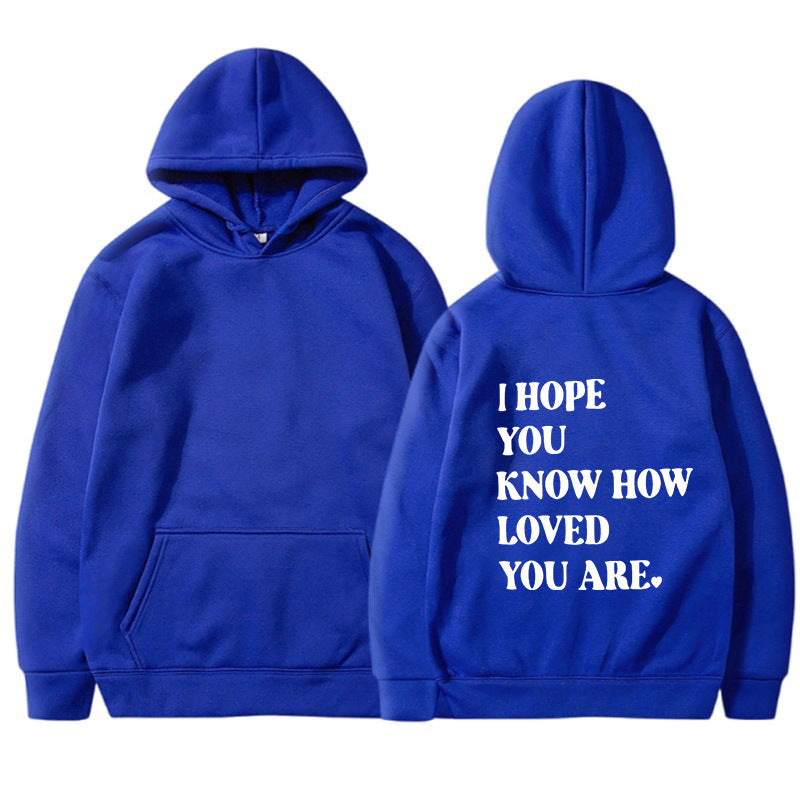 Plus Size Casual Printed Drawstring Hoodie