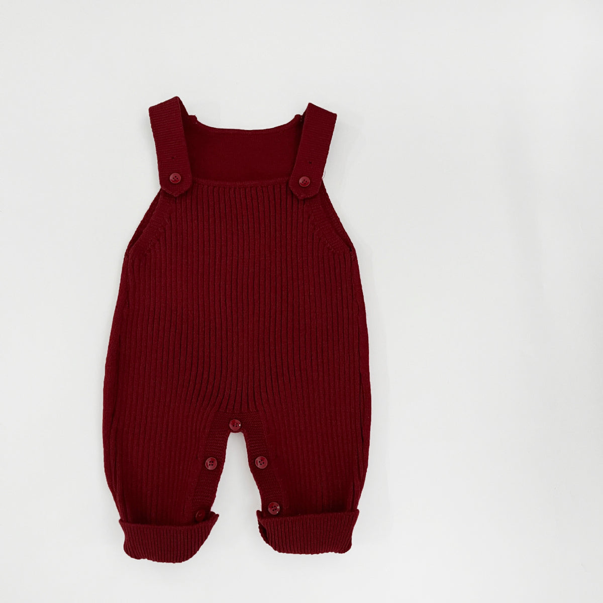 Cozy Knitted Infant Suspender Jumpsuit for Spring & Autumn