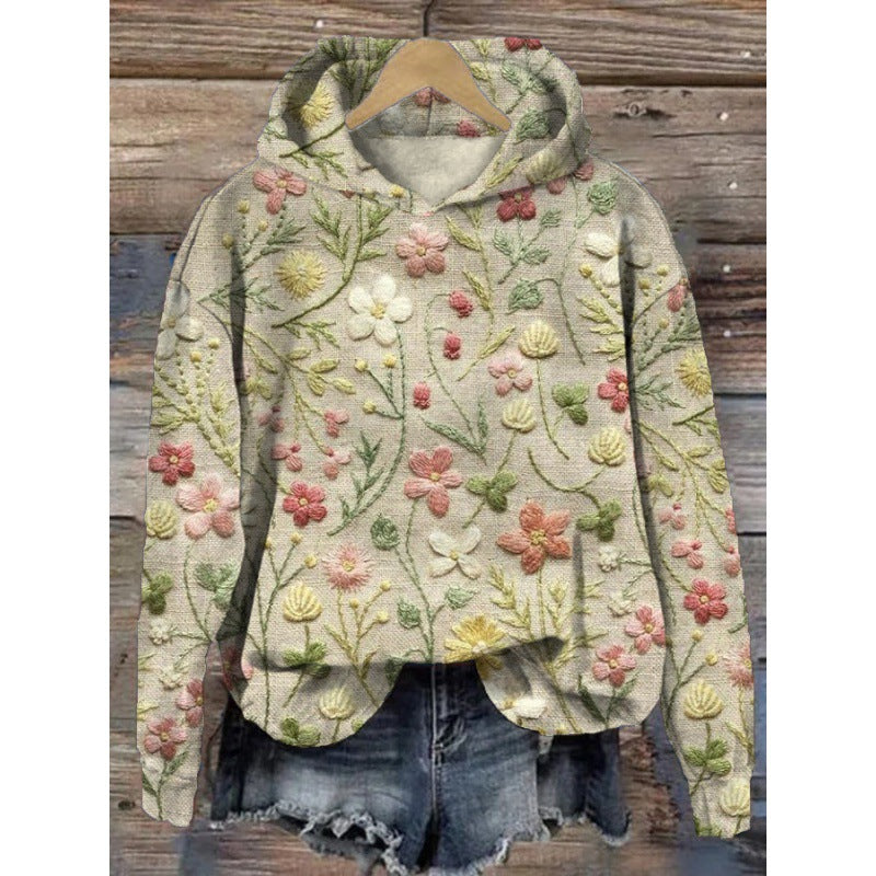 Women's Trendy Digital Print Graphic Hoodie