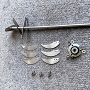 Upgraded 6-Blade Set with Rose, Bearing, and Rod Combinations | Multi-Functional Grass and Vegetable Chopping Blade Set | Livestock Feed Shredder | Adjustable Diameter | Agricultural Use | Significantly Improves Grass/Feed Shredding Efficiency
