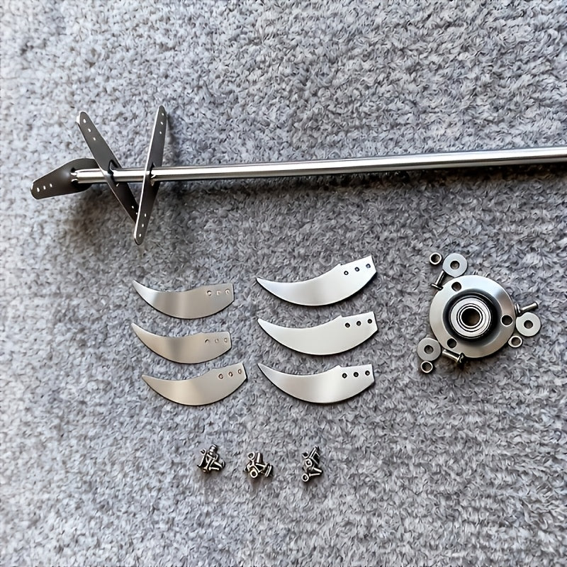 Upgraded 6-Blade Set with Rose, Bearing, and Rod Combinations | Multi-Functional Grass and Vegetable Chopping Blade Set | Livestock Feed Shredder | Adjustable Diameter | Agricultural Use | Significantly Improves Grass/Feed Shredding Efficiency