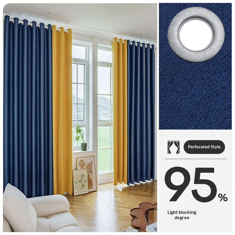 Drill Free Installation High Precision Blackout Curtain with Rod