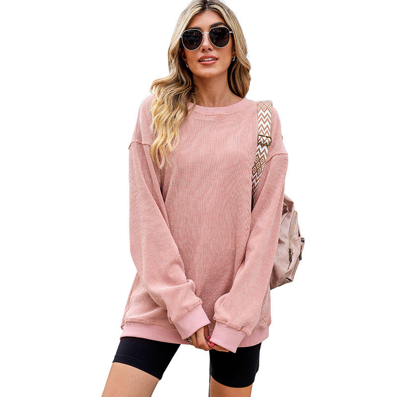 Cozy Solid Color Women's Knitted Pullover Sweater
