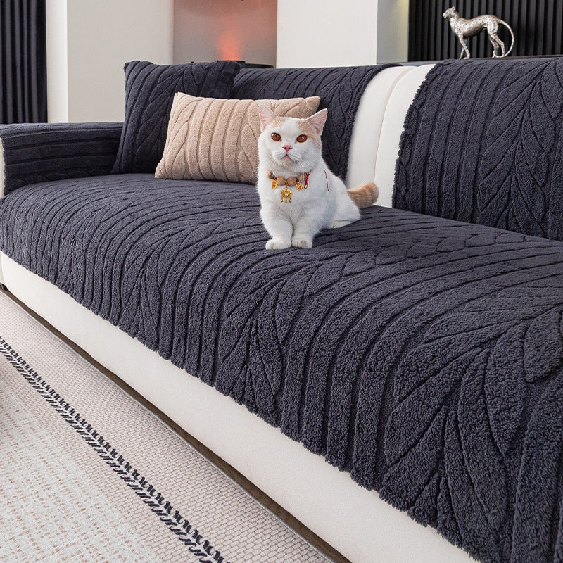 Thickened Cotton Flannel Seat Cushion Covers - Machine Washable & Non-Slip