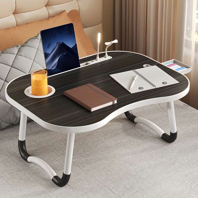 Portable Laptop Bed Table with Cup Holder & Multifunctional Tray
