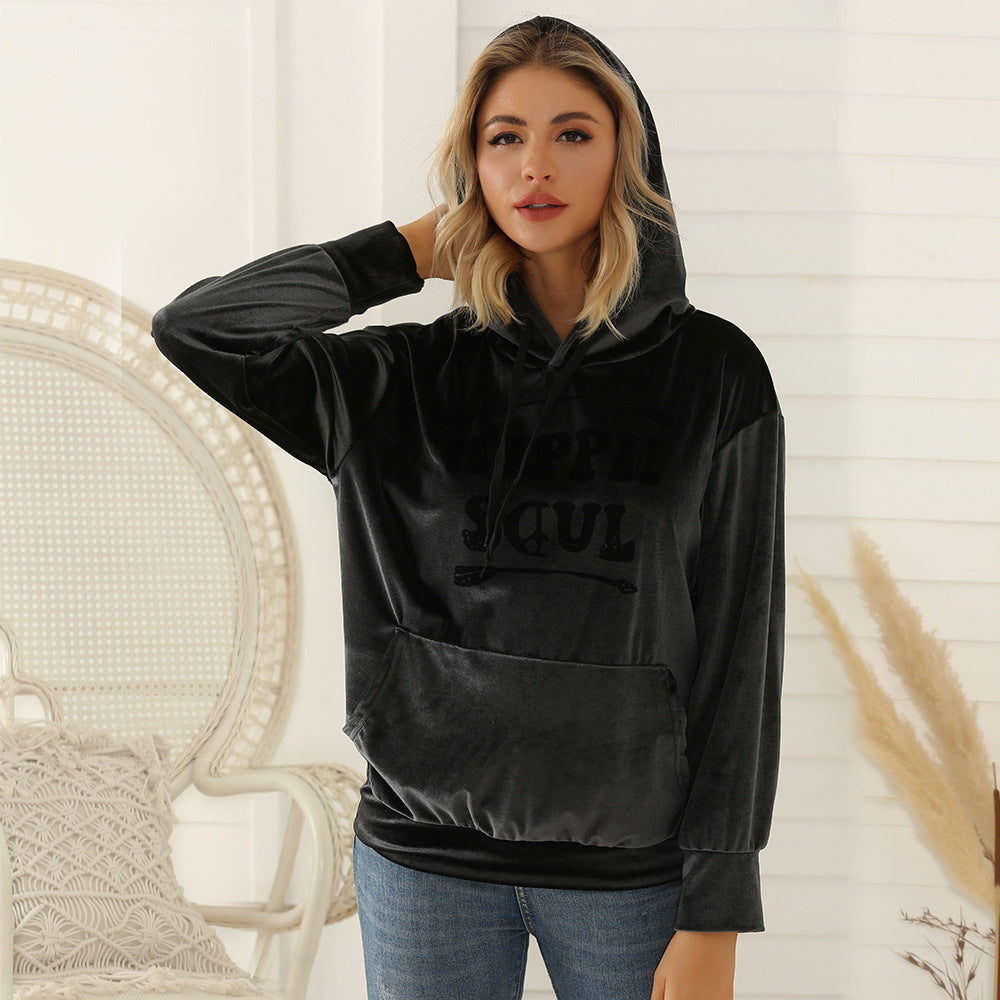 Women's Fleece-Lined Thermal Pullover Hoodie