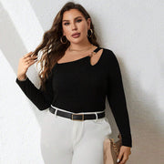 Women's Slim Fit Hollow-Out Long Sleeve Top
