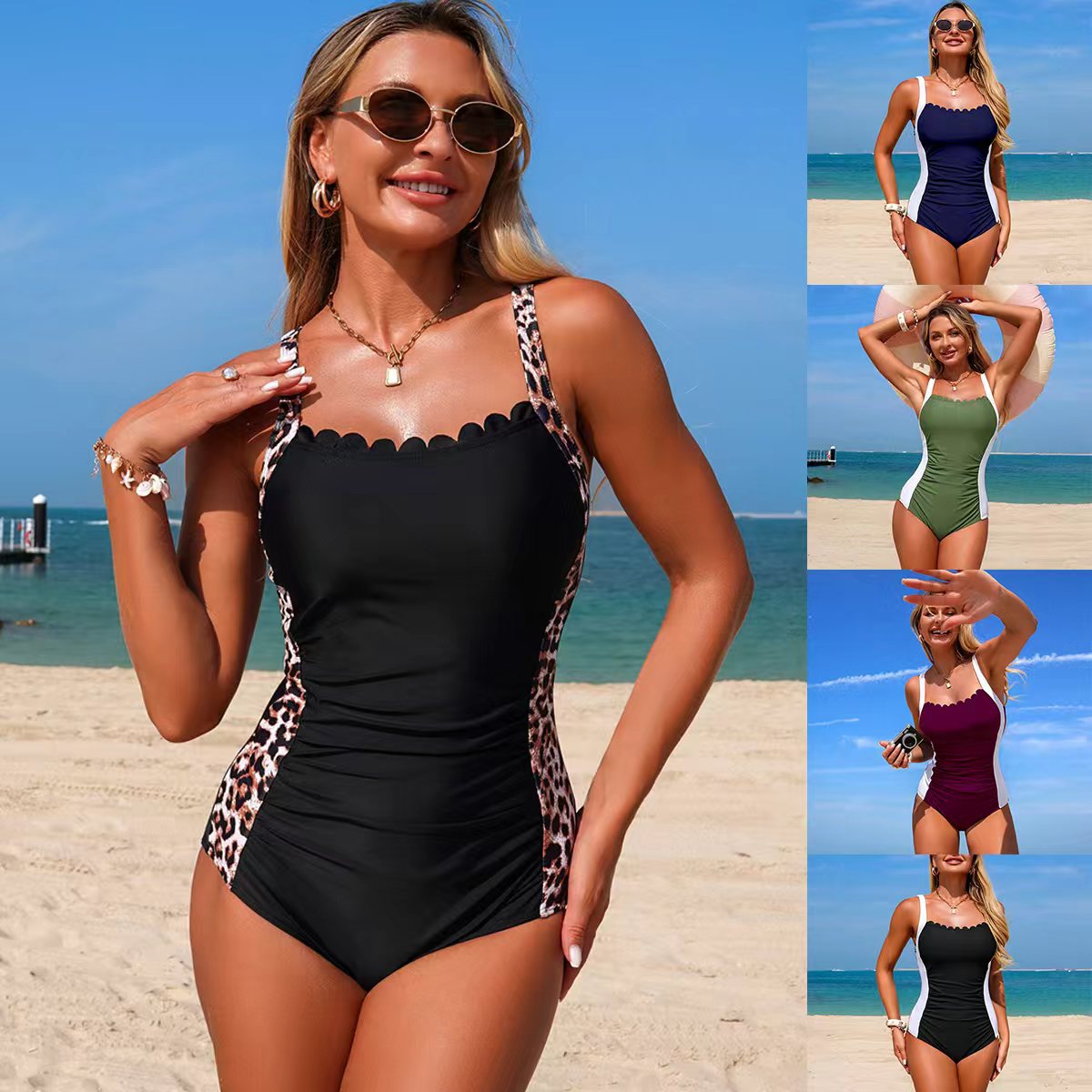 Womens Bikini-style One-piece Swimsuit From Europe And The US